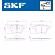 Jeu de 4 plaquettes de frein avant SKF VKBP 81006 - Visuel 2