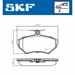 Jeu de 4 plaquettes de frein avant SKF VKBP 81011 - Visuel 2