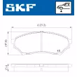 Jeu de 4 plaquettes de frein avant SKF VKBP 81018 - Visuel 2