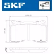 Jeu de 4 plaquettes de frein avant SKF VKBP 81022 - Visuel 2