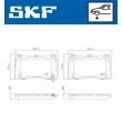 Jeu de 4 plaquettes de frein avant SKF VKBP 81023 A - Visuel 2
