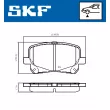 Jeu de 4 plaquettes de frein avant SKF VKBP 81025 - Visuel 2