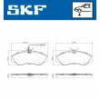 Jeu de 4 plaquettes de frein avant SKF VKBP 81030 E - Visuel 2