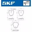 Jeu de 4 plaquettes de frein avant SKF VKBP 81047 E - Visuel 2