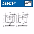 Jeu de 4 plaquettes de frein avant SKF VKBP 81054 E - Visuel 2