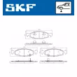 Jeu de 4 plaquettes de frein avant SKF VKBP 81072 A - Visuel 2