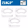 Jeu de 4 plaquettes de frein avant SKF VKBP 81078 A - Visuel 2