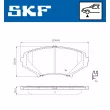 Jeu de 4 plaquettes de frein avant SKF VKBP 81085 A - Visuel 2