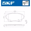 Jeu de 4 plaquettes de frein avant SKF VKBP 81091 A - Visuel 2