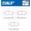 Jeu de 4 plaquettes de frein avant SKF VKBP 81098 A - Visuel 2