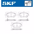 Jeu de 4 plaquettes de frein avant SKF VKBP 81100 A - Visuel 2