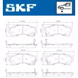 Jeu de 4 plaquettes de frein avant SKF VKBP 81107 A - Visuel 2