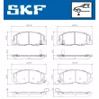 Jeu de 4 plaquettes de frein avant SKF VKBP 81119 A - Visuel 2