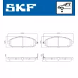 Jeu de 4 plaquettes de frein avant SKF VKBP 81122 A - Visuel 2