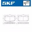 Jeu de 4 plaquettes de frein avant SKF VKBP 81130 A - Visuel 2