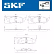Jeu de 4 plaquettes de frein avant SKF VKBP 81134 - Visuel 2