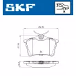 Jeu de 4 plaquettes de frein arrière SKF VKBP 90036 - Visuel 2