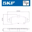 Jeu de 4 plaquettes de frein arrière SKF VKBP 90071 E - Visuel 2
