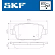 Jeu de 4 plaquettes de frein arrière SKF VKBP 90072 - Visuel 2