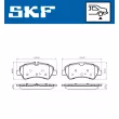 Jeu de 4 plaquettes de frein arrière SKF VKBP 90102 - Visuel 2