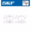 Jeu de 4 plaquettes de frein arrière SKF VKBP 90117 E - Visuel 2