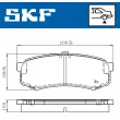 Jeu de 4 plaquettes de frein arrière SKF VKBP 90136 - Visuel 2