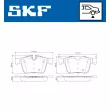 Jeu de 4 plaquettes de frein arrière SKF VKBP 90142 - Visuel 2