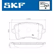 Jeu de 4 plaquettes de frein arrière SKF VKBP 90150 - Visuel 2