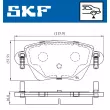 Jeu de 4 plaquettes de frein arrière SKF VKBP 90170 - Visuel 2