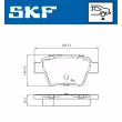 Jeu de 4 plaquettes de frein arrière SKF VKBP 90172 - Visuel 2