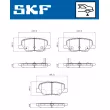 Jeu de 4 plaquettes de frein arrière SKF VKBP 90253 A - Visuel 2