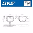 Jeu de 4 plaquettes de frein arrière SKF VKBP 90279 - Visuel 2