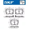 Jeu de 4 plaquettes de frein arrière SKF VKBP 90288 A - Visuel 2