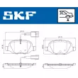 Jeu de 4 plaquettes de frein arrière SKF VKBP 90391 E - Visuel 2