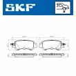 Jeu de 4 plaquettes de frein arrière SKF VKBP 90418 A - Visuel 2
