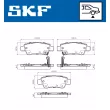 Jeu de 4 plaquettes de frein arrière SKF VKBP 90439 A - Visuel 2
