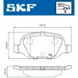 Jeu de 4 plaquettes de frein arrière SKF VKBP 90472 - Visuel 2