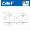 Jeu de 4 plaquettes de frein arrière SKF VKBP 90493 E - Visuel 2