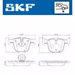 Jeu de 4 plaquettes de frein arrière SKF VKBP 90508 - Visuel 2