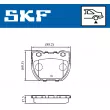 Jeu de 4 plaquettes de frein arrière SKF VKBP 90514 - Visuel 2