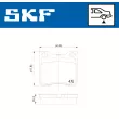 Jeu de 4 plaquettes de frein arrière SKF VKBP 90540 - Visuel 2