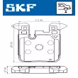Jeu de 4 plaquettes de frein arrière SKF VKBP 90554 - Visuel 2