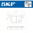 Jeu de 4 plaquettes de frein arrière SKF VKBP 90568 - Visuel 2