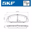 Jeu de 4 plaquettes de frein arrière SKF VKBP 90587 - Visuel 2