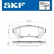 Jeu de 4 plaquettes de frein arrière SKF VKBP 90604 - Visuel 2