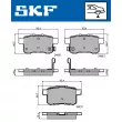 Jeu de 4 plaquettes de frein arrière SKF VKBP 90613 A - Visuel 2