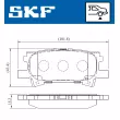 Jeu de 4 plaquettes de frein arrière SKF VKBP 90615 - Visuel 2