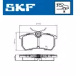 Jeu de 4 plaquettes de frein arrière SKF VKBP 90730 - Visuel 2