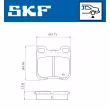 Jeu de 4 plaquettes de frein arrière SKF VKBP 90736 - Visuel 2