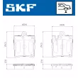 Jeu de 4 plaquettes de frein arrière SKF VKBP 90744 - Visuel 2